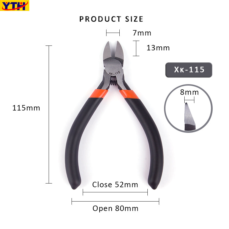 YTH Pliers XK-115 115mm Wishful Clamp Side Cutting Nippers Precision Diagonal Pliers for Jewelry & Electronics
