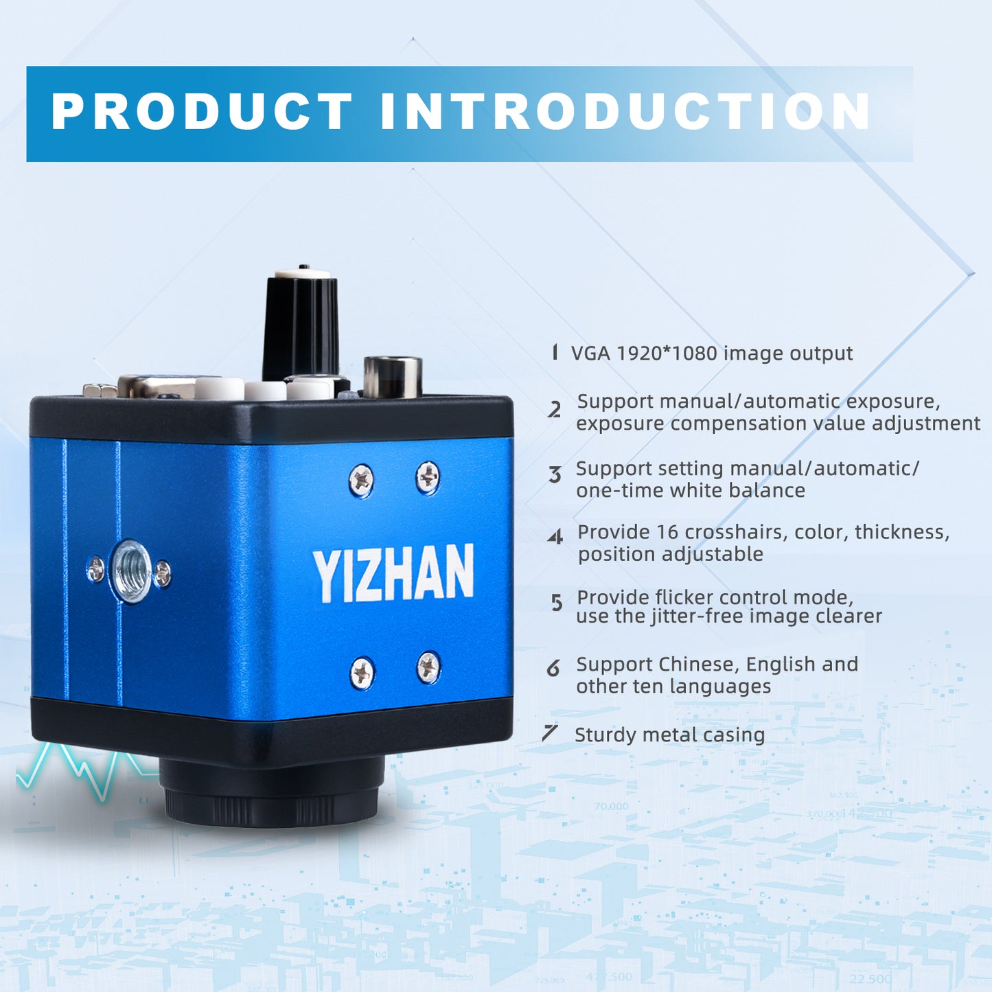 VGN dual interface XV1004 CCD monocular camera monitoring of component assembly