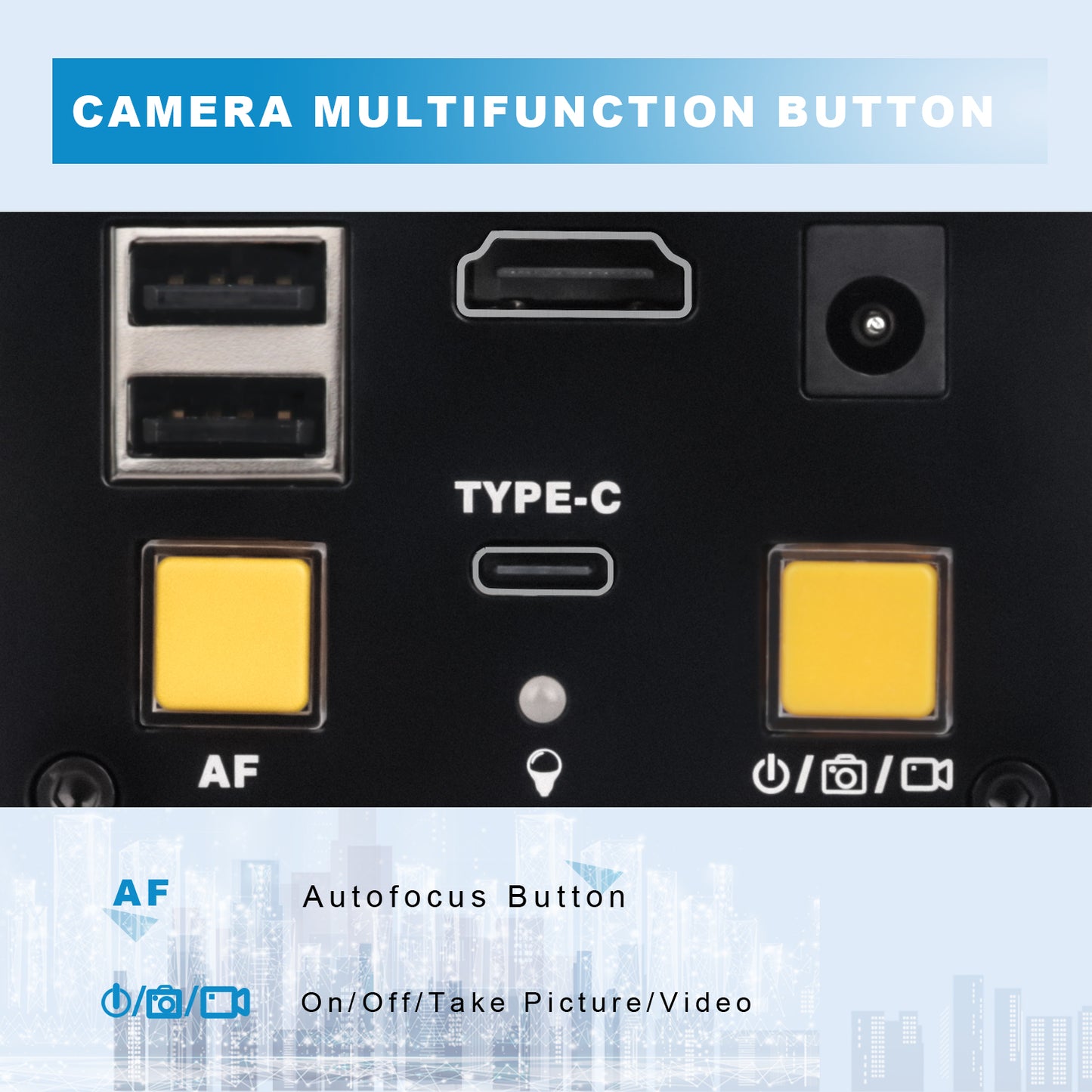 Auto focus industrial camera XZ5001 CCD lens ultra clear HDMI dual output capable of measuring and storing