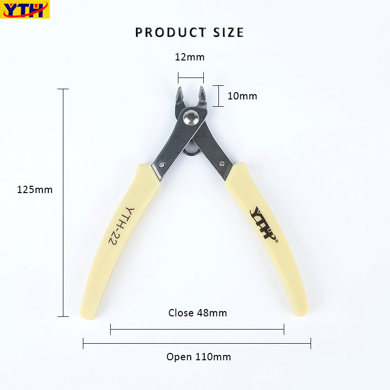 YTH-22 125mm Wire Cut Line Stripping Cutters for Electronics & Jewelry Work