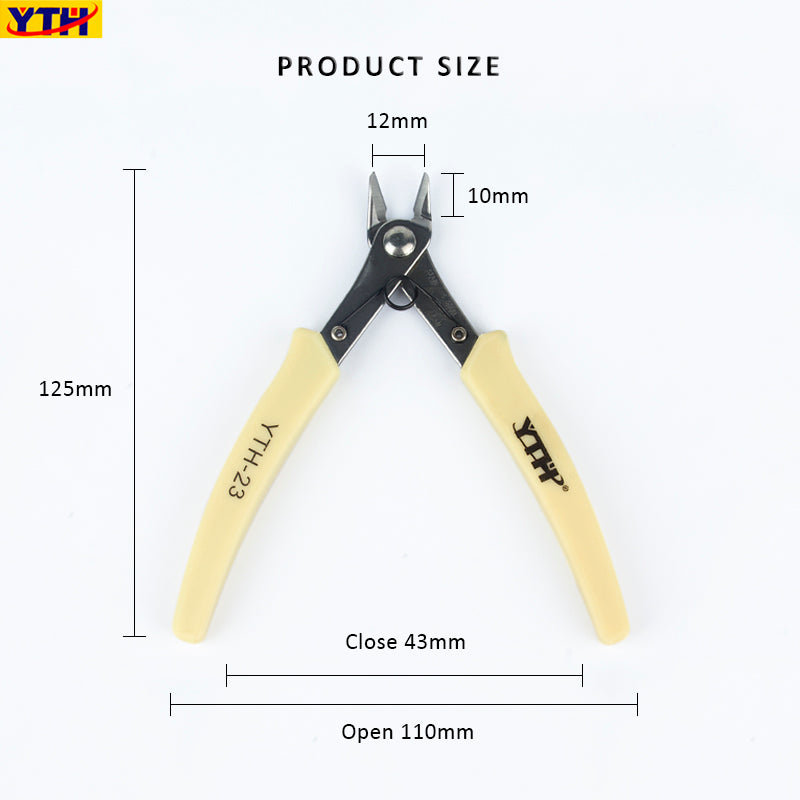 YTH-23 Cutting Small Cables Wire Pliers-5-Inch Diagonal Side Cutting Mini Pliers