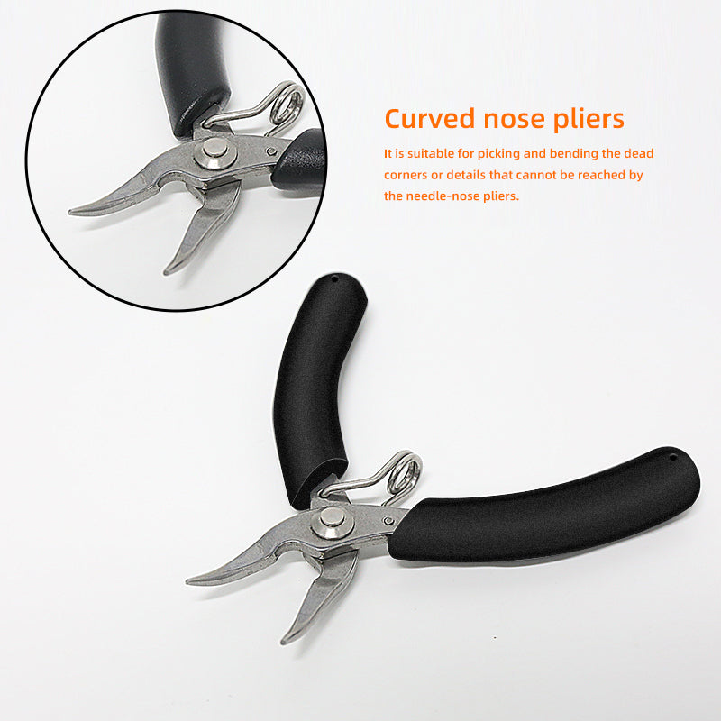 Curved nose Pliers YTH-501C 4inch Mini Hand Tool Nippers for precise cutting tasks