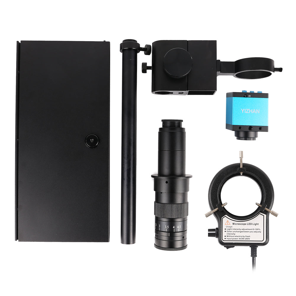Z180X-XHU4001 Digital Microscope, 180X Zoom, 4K 48MP, HDMI USB TF, Remote Control for Lab Use