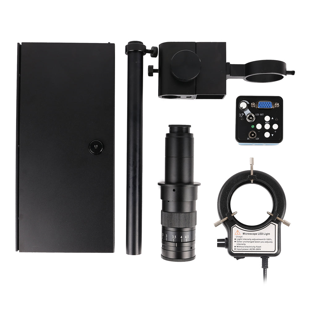 Z180X-XV1001 Digital Microscope, 180X Zoom, 13MP, VGA Output with LED Light for Maintenance & Lab