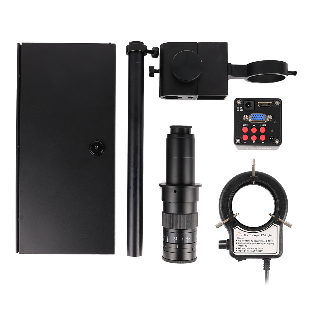 Z180X-XVH2002 Digital Microscope, 180X Zoom, 13MP, HDMI VGA, Remote Control for Lab & Maintenance