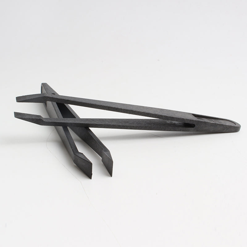 6-Piece Set Black Plastic Anti-Static Tweezers - Ideal for Electronics, Crafts & DIY Repair
