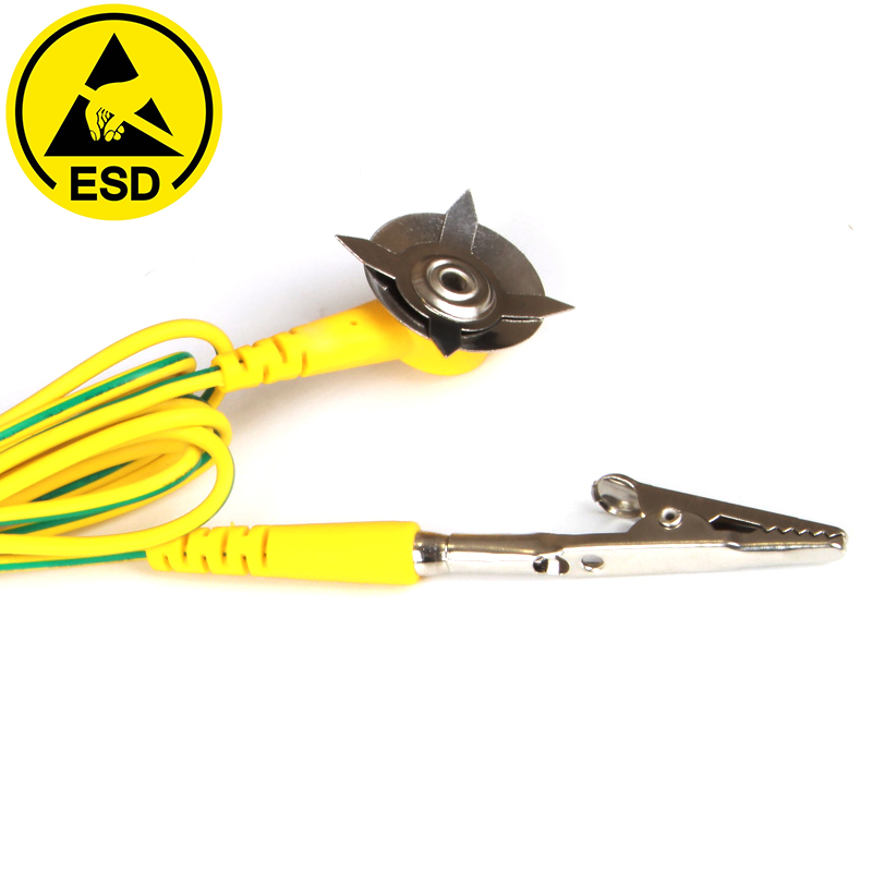 ESD Grounding wire ten pack with one clip and one claw-Alligator Clip&Banana Plug