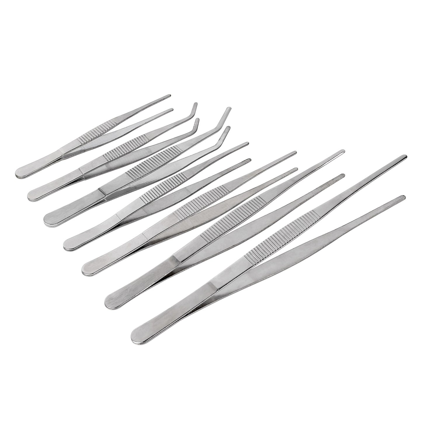 7-piece stainless steel tweezers set Non-slip Jewelry Clamp Medical Ear Wax Removal Forceps