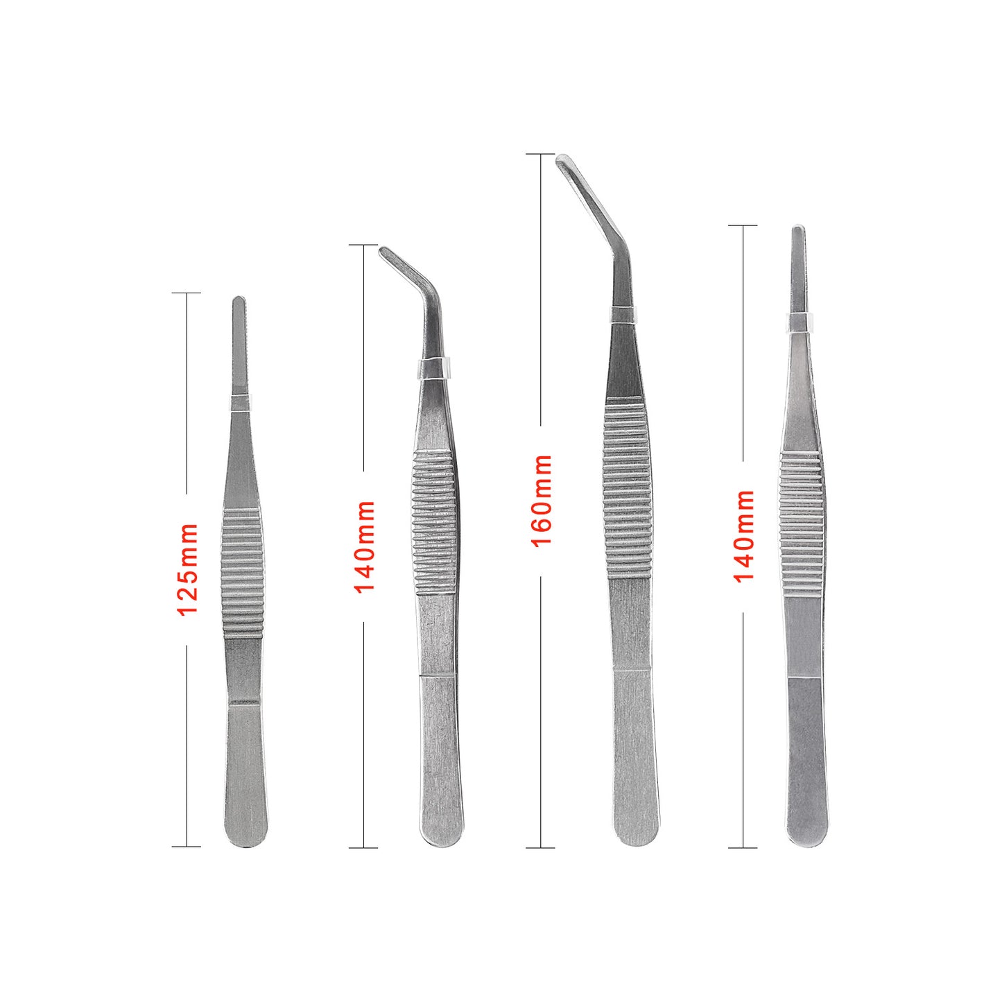 9-piece stainless steel tweezers set Non-slip Jewelry Clamp Medical Ear Wax Removal Forceps