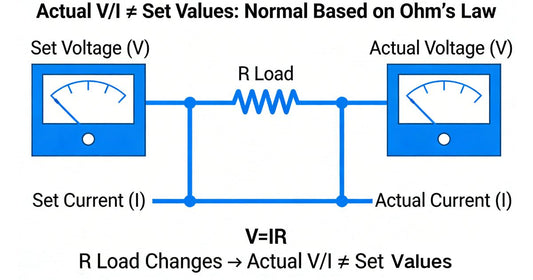 How do the C.C. and C.V. modes on a laboratory dc power supply work?
