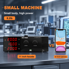 0-200V 0-10A 2000W Regulated DC Source for Industrial DC Equipment Testing NICE-POWER R-SPS20010 with CV/CC Indicators