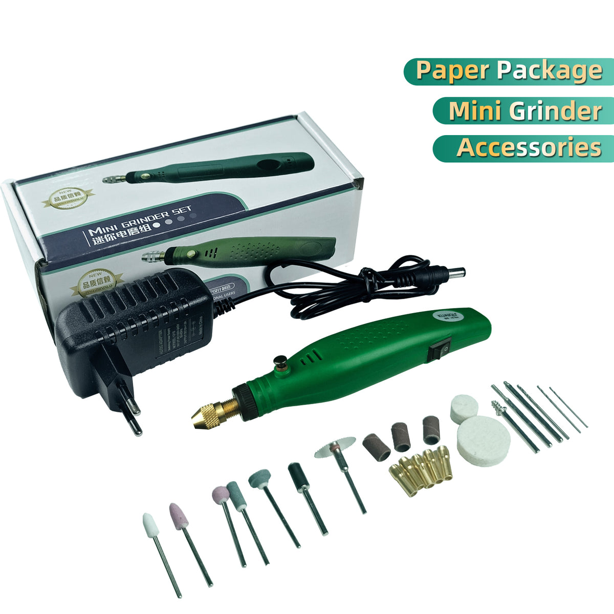 Accessoires pour mini-broyeur KUAIQU HB-004 - Idéal pour le polissage et la sculpture