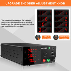 NICE-POWER Electrolysis DC Power Supply R-SPS2005 200V 5A Adjustable Power Supply for Electrochemical Research