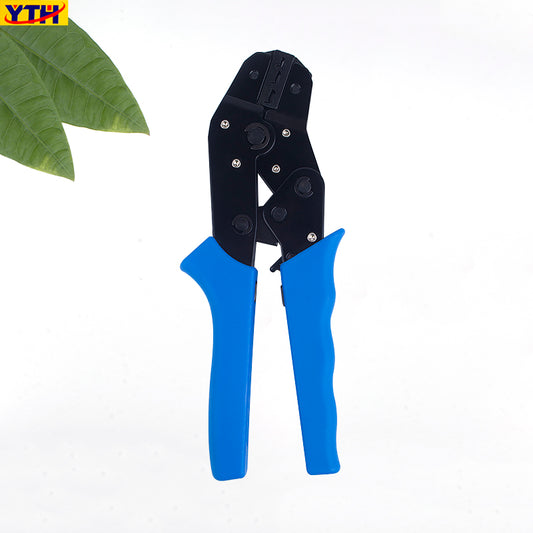 YTH-SN-02C Ratchet Crimping Pliers, AWG 24-14 (0.25-2.5mm²), Terminal Crimping Tool for Insulated Terminals & Wire Ferrules, Mini Pliers