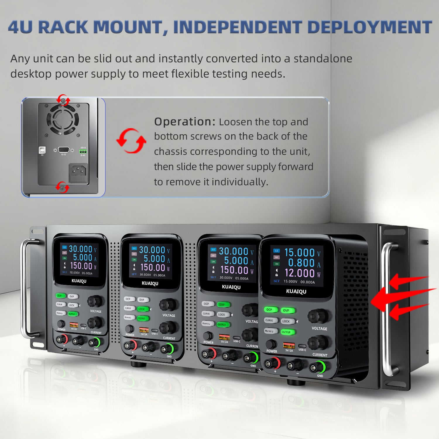 KUAIQU SPPS-K305R-4KD 30V 5A 4-Channel DC Power Supply for PCB Testing