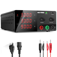 Electromagnet Power Supply, 0-30V 0-30A 900W Adjustable Switching DC Regulated Power Supply, 4-Digit LED Display, Rotary Encoder, R-SPS3030
