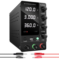 KUAIQU SPS-C1203 120V 3A Adjustable DC Power Supply for Power Electronics &Component Testing