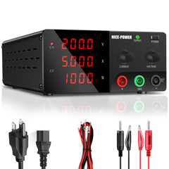 NICE-POWER Electrolysis DC Power Supply R-SPS2005 200V 5A Adjustable Power Supply for Electrochemical Research