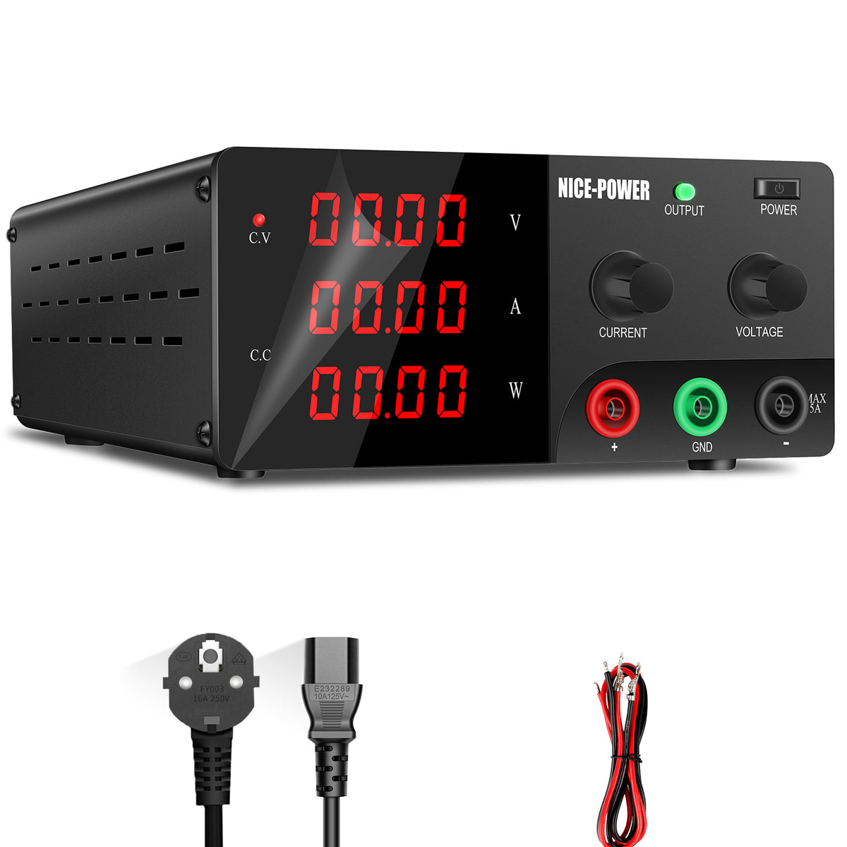 High Power Adjustable DC Power Supply CC CV Variable Bench Power Supply 15V-200V 3A-60A