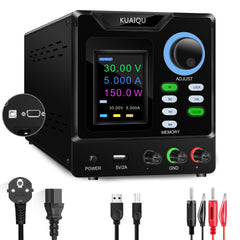 Robotics Power Supply,0-30V 5A Adjustable DC Bench Power Supply with Color LCD Digital Display