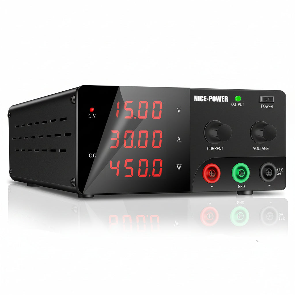 NICE POWER 15V 30A 60A  High Current DC Power Supply with Low Ripple Output for Battery Testing & Electronics R&D