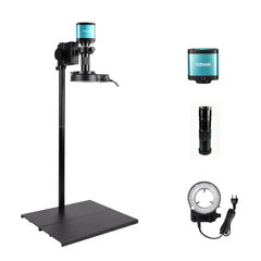 YIZHAN 48MP 4K Ultra HD Industrial Microscope , USB HDMI, 150X C-mount Lens & Height-Adjustable Stand for PCB Soldering, Electronics Repair & Quality Control