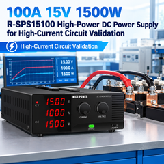 100A 15V 1500W R-SPS15100 High-Power DC Power Supply for High-Current Circuit Validation