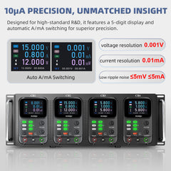 KUAIQU SPPS-K605R-4KD 60V 5A 4-Channel DC Power Supply for 48V Industrial Electronics & LED Testing