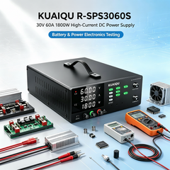 KUAIQU R-SPS3060S 30V 60A 1800W High-Current DC Power Supply for Battery & Power Electronics Testing