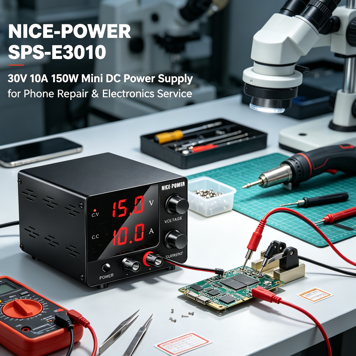 NICE-POWER SPS-E3010 0-30V Electronics Repair power supply for Phone Repair &Electronics Service