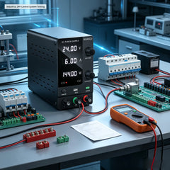 60V 5A Adjustable DC Power Supply for Industrial 24V PLC, Sensor & Solenoid Valve Control System Testing