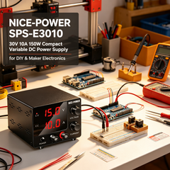 NICE-POWER SPS-E3010 30V 10A 150W Compact Variable DC Power Supply for DIY &Maker Electronics