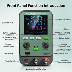 KUAIQU SPPS-Q305 30V 5A 150W Precision DC Power Supply for PCB Repair &Electronics Testing