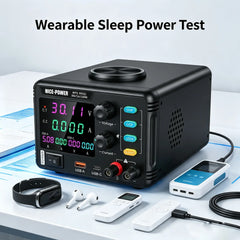 MPS-305QC DC Power Supply 0-30V 5A, High Resolution DC Power Source for Wearable Devices, Bluetooth Headset Sleep Power Consumption Evaluation