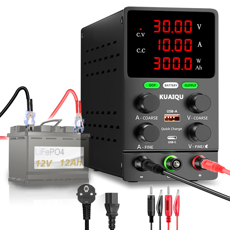 KUAIQU SPS1203C 120V 3A DC Power Supply for Power Electronics, Component & R&D Testing