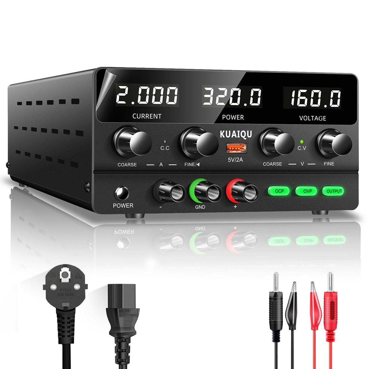 KUAIQU SPPS-H1602 160V 2A 320W DC Power Supply for Power Electronics & Component Testing