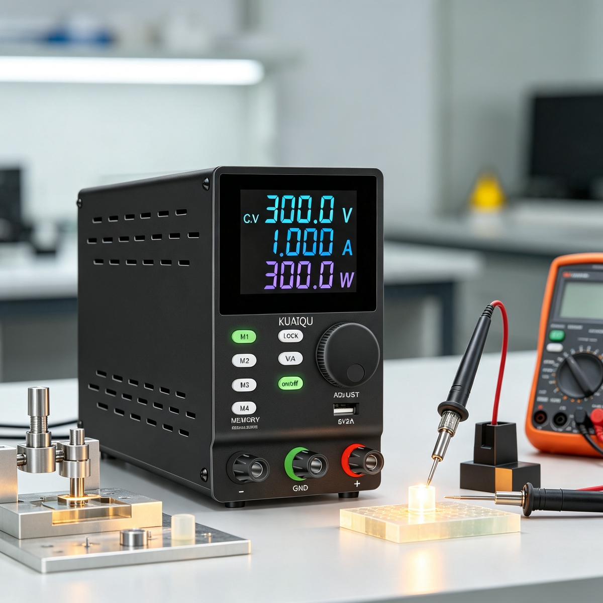 KUAIQU 300V 1A High Precision DC Power Supply for Insulation & Material Breakdown Testing