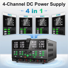 0-30V 4-Channel Programmable DC Power Supply for Electronic Engineering,KQ-4KD Multi-Output Bench Power Supply