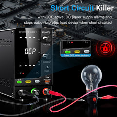 KUAIQU SPPS-C3010C 30V 10A Adjustable DC Power Supply for Emergency Lighting Battery Charging