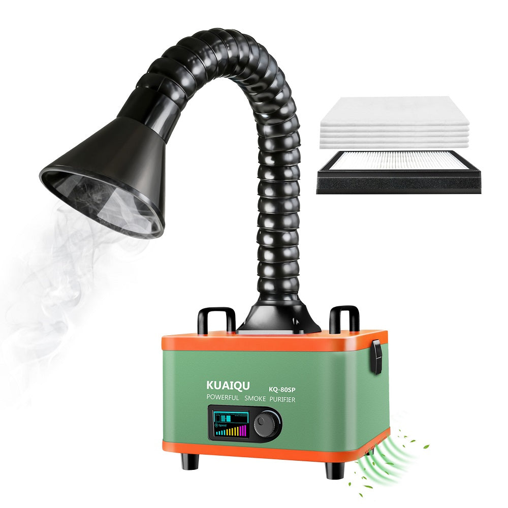 KQ-80SP 80W solder fume extractor with HEPA and activated carbon filter