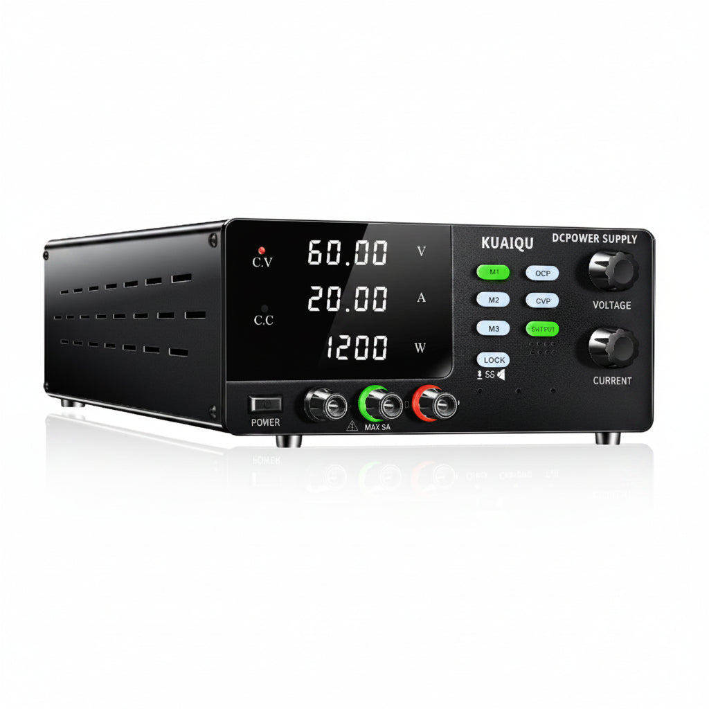 KUAIQU R-SPS6020S 60V 20A 1200W Regulated DC Power Supply for Battery Charging & Testing