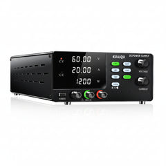 KUAIQU R-SPS6020S 60V 20A 1200W Regulated DC Power Supply for Battery Charging & Testing