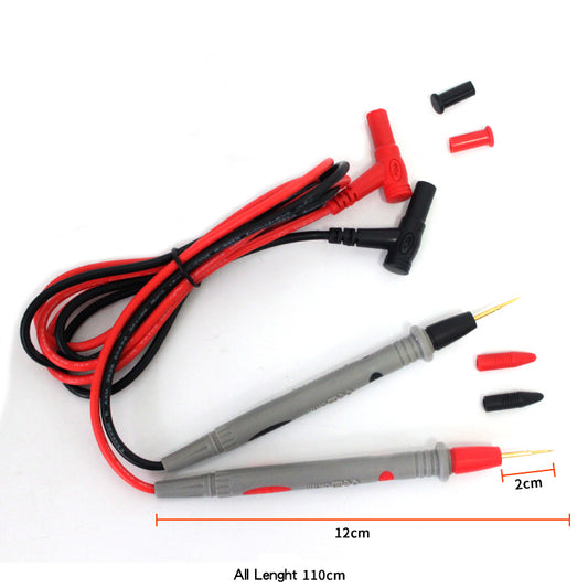 1000V 20A  Ultra - Fine Tip Test Leads  Gold-Plated Test Probe for Fluke/AstroA!/INNOVA/Klein Digital Multimeter Tester 43" Test Probe Lead