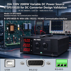 20A 100V 2000W Variable DC Power Source R-SPS10020 for DC Converter Design Validation