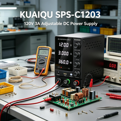 KUAIQU SPS-C1203 120V 3A Adjustable DC Power Supply for Power Electronics &Component Testing
