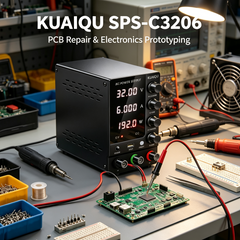 KUAIQU SPS-C3206 32V 6A Adjustable DC Power Supply for PCB Repair &Electronics Prototyping