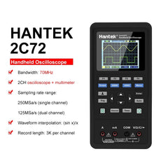 Oscilloscope portable Hantek 2C42 2C72 2D42 2D72 Mini testeur graphique portable 40 MHz 70 MHz Générateur de formes d'ondes USB 3 en 1 Oscilloscope portable 