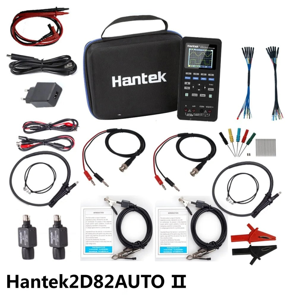 Hantek 4in1 AUTO 2D82I 2D82II 2D82III 2 Channels 80MHz bandwidth Oscilloscope Handheld signal source Universal Multimeter Signal Generator