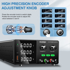 KUAIQU SPPS-G605 60V 5A 300W LED Testing DC Power Supply for 48V Industrial Electronics
