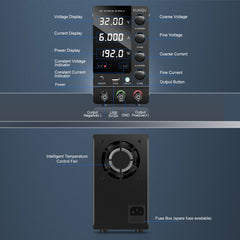KUAIQU SPS-C3206 32V 6A Adjustable DC Power Supply for PCB Repair &Electronics Prototyping
